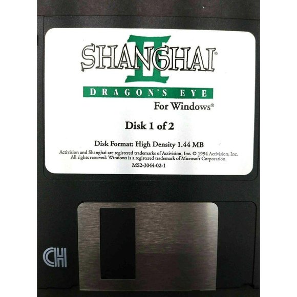 Vintage Shanghai 2 Dragon's Eye PC 2 Diskettes 3.5" Disks Windows 3.1 Activision - Picture 4 of 4